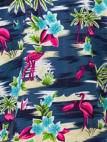 King Kameha Scarf 'Flamingos' in Grey