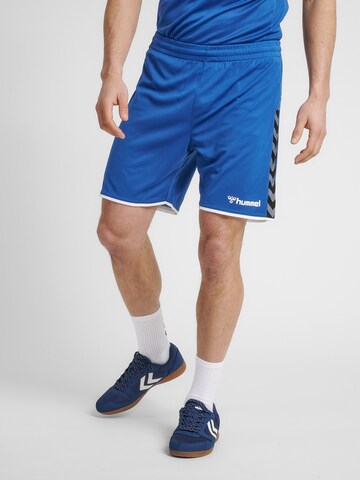 Regular Pantalon de sport 'AUTHENTIC' Hummel en bleu : devant