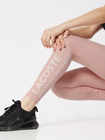 Lacoste Sport Skinny Workout Pants in Pink