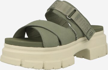 UGG - Sapato aberto 'Ashton' em verde: frente