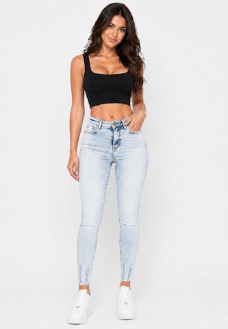 Elara Slimfit Jeans in Blauw: voorkant