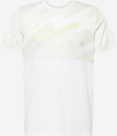 NIKE T-Shirt fonctionnel en beige / jaune fluo / blanc, Vue avec produit
