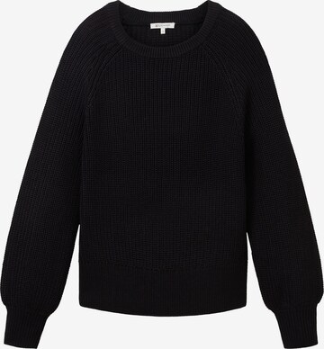 TOM TAILOR DENIM Sweater in Black: front