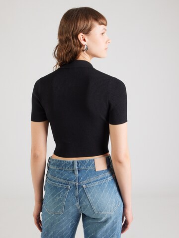 HUGO Gebreid vest 'Sholer_B' in Zwart