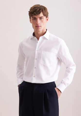 Coupe regular Chemise business 'Schwarze Rose' SEIDENSTICKER en blanc : devant