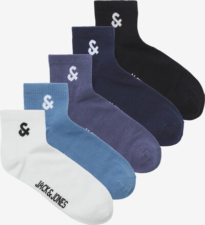 JACK & JONES Chaussettes 'MILO' en bleu marine / bleu fumé / bleu-gris / noir / blanc, Vue avec produit