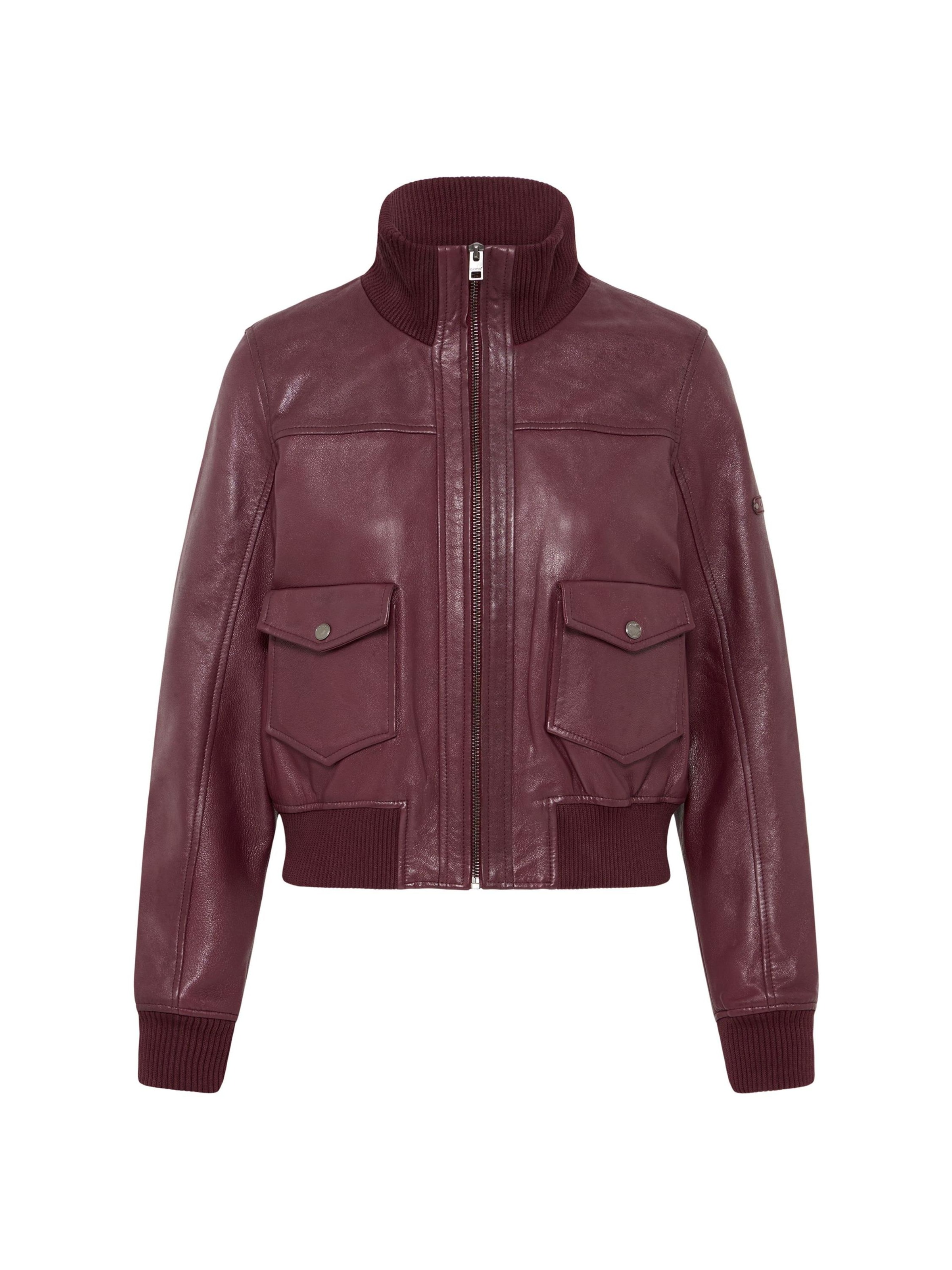 Oxmo Lederjacke ' OXDenny ' in Rot: Vorderseite