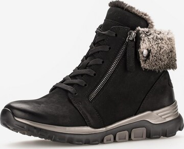 GABOR Lace-Up Boots in Black: front