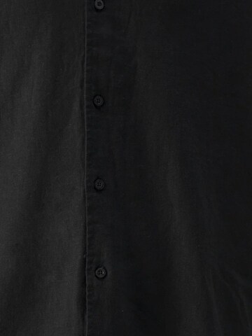 Denim Project Regular Fit Shirt ' DP Linen ' in Schwarz