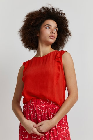 ICHI Top 'IHMARRAKECH' in Red: front