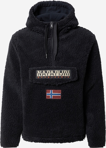 NAPAPIJRI Sweatshirt 'BURGEE' in Zwart: voorkant