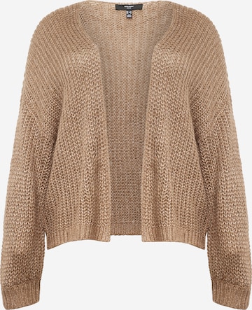 Vero Moda Curve Knit Cardigan 'Thunder' in Brown: front
