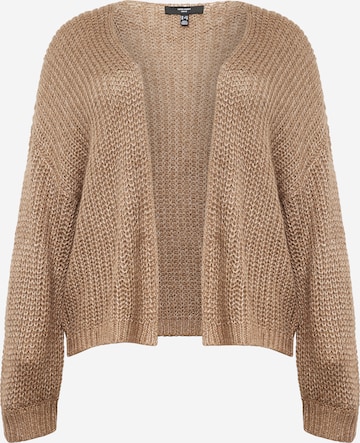 Vero Moda Curve Knit cardigan 'Thunder' in Brown: front