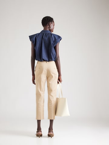 Weekend Max Mara Slimfit Hlače na rob 'CECCO' | bež barva