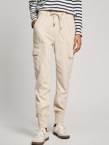 Pepe Jeans Tapered Cargo trousers 'New Crusade' in White: front