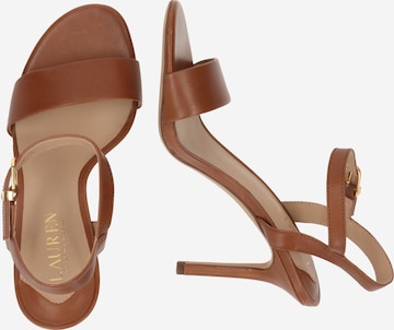 Lauren Ralph Lauren Strap Sandals 'GWEN' in Brown