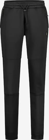 SUPERREBEL® GEAR Tapered Sporthose 'AUDREY' in Schwarz: Vorderseite