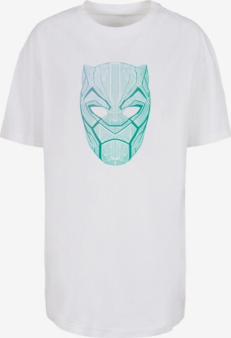 Maglia extra large 'Panther Tribal Mask' di F4NT4STIC in bianco: frontale