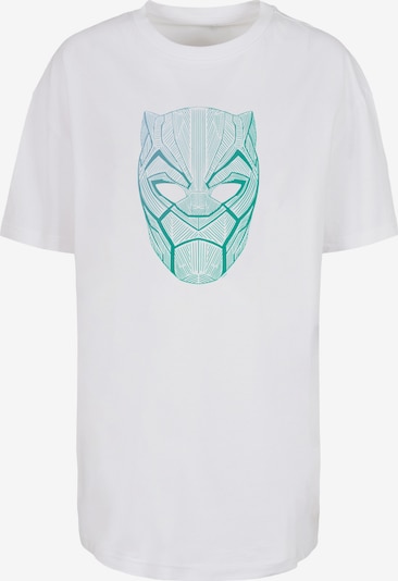 F4NT4STIC T-shirt oversize 'Panther Tribal Mask' en jade / blanc, Vue avec produit