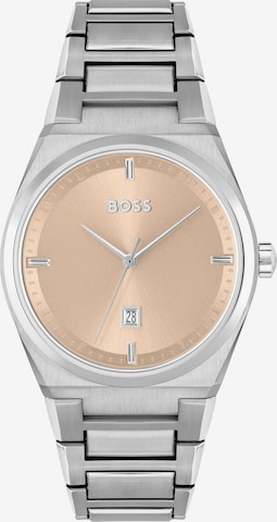 BOSS Black Analog Watch in Silver: front