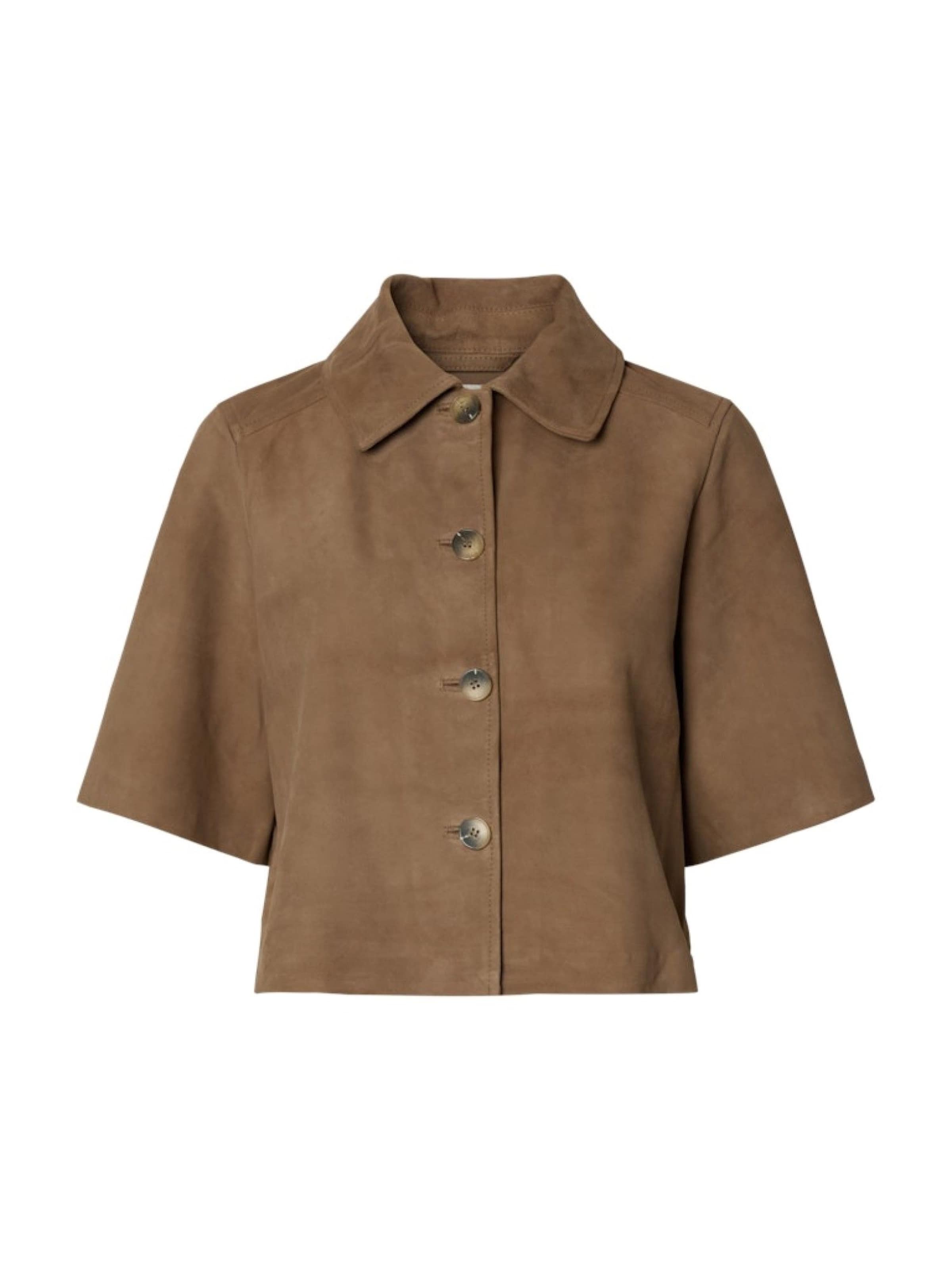 SELECTED Bluse 'SLFSURI'‌‌‌‌‌‌ in Braun: Vorderseite