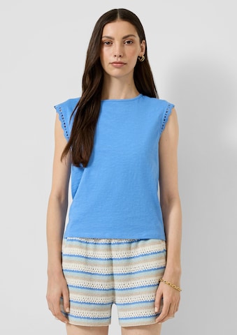 T-shirt QS en bleu : devant