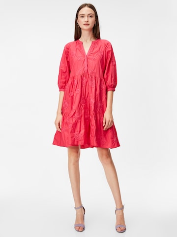 Flowers for Friends Shirt Dress in Pink: front
