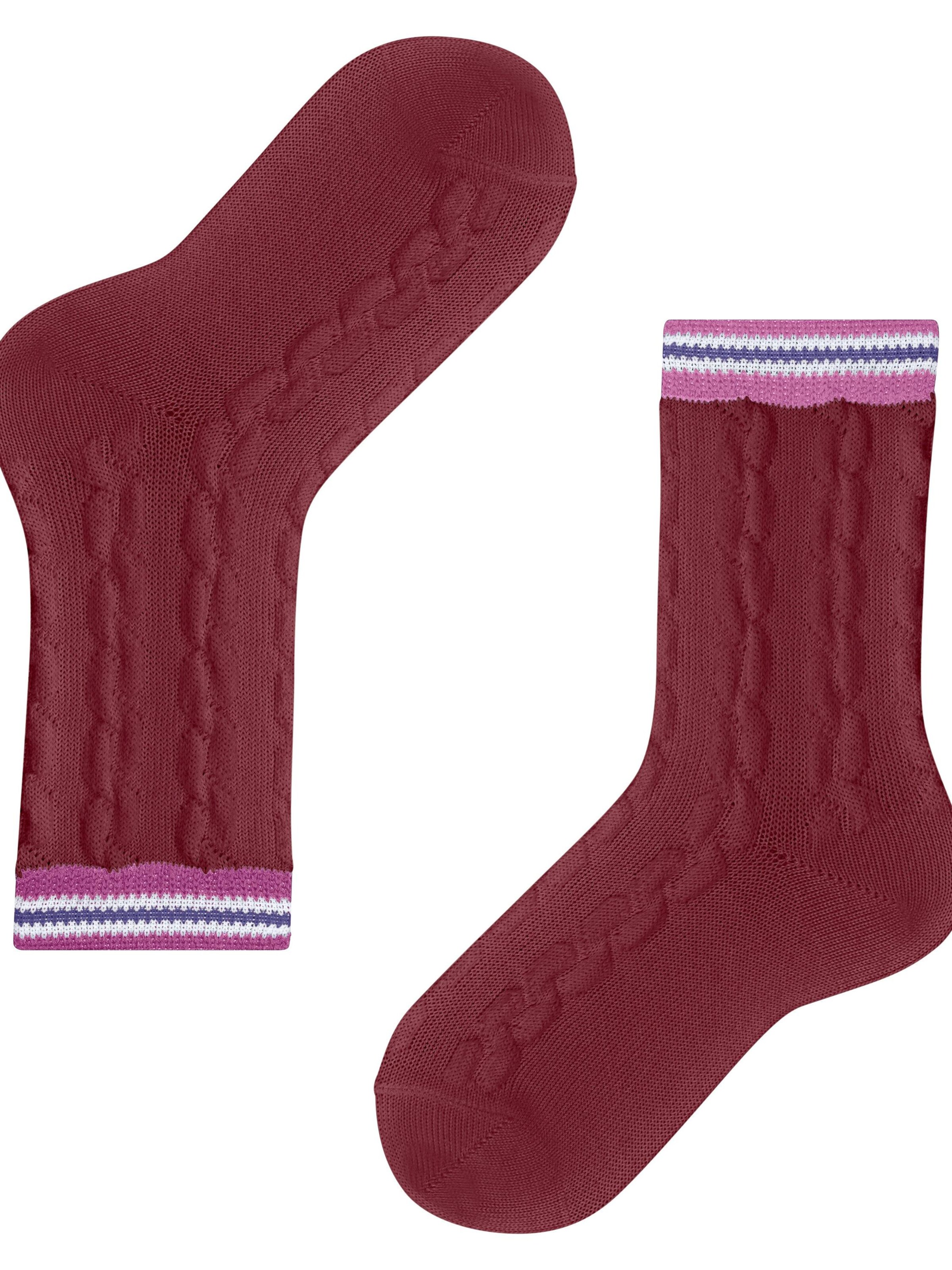 FALKE Socken 'Preppy Cable'‌‌‌‌ in Rot