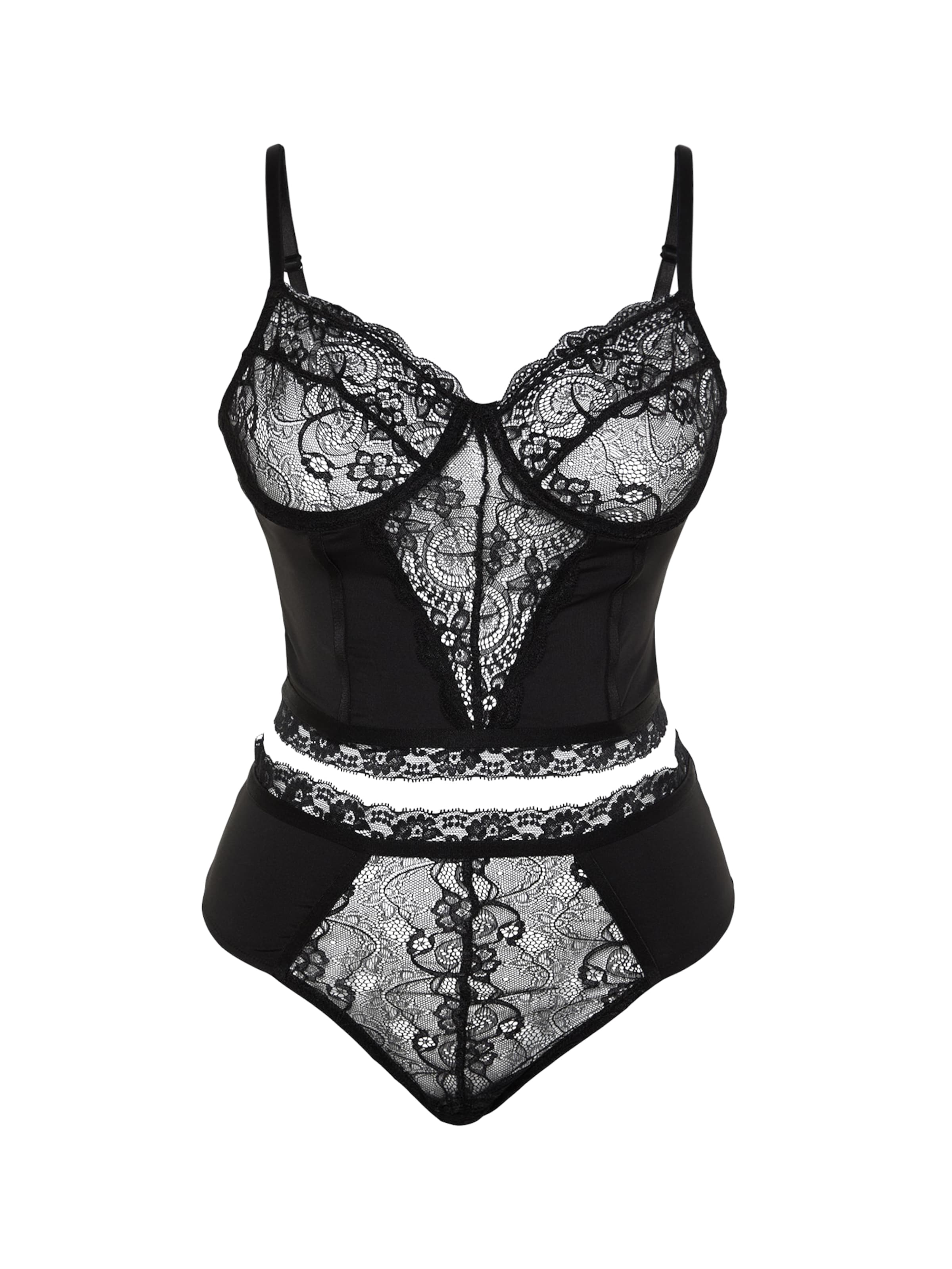 Trendyol Curve - Clásico Conjuntos de ropa interior en negro: frente