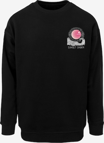 Merchcode Mikina 'Sunset Charm' – černá: přední strana