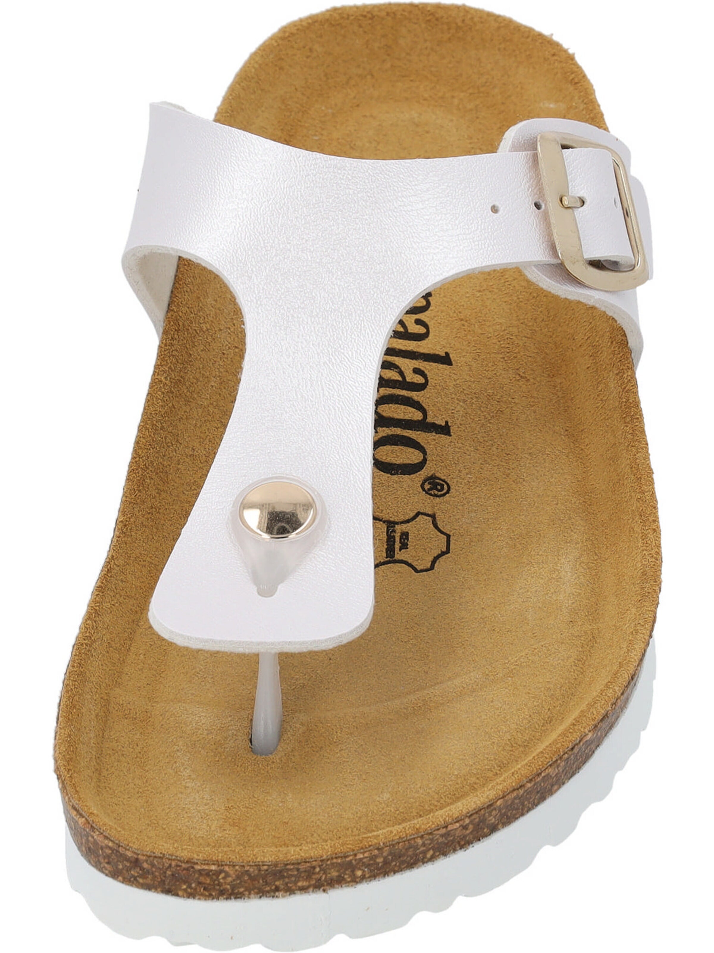 Palado Teenslipper 'Kos Metallic' in Wit