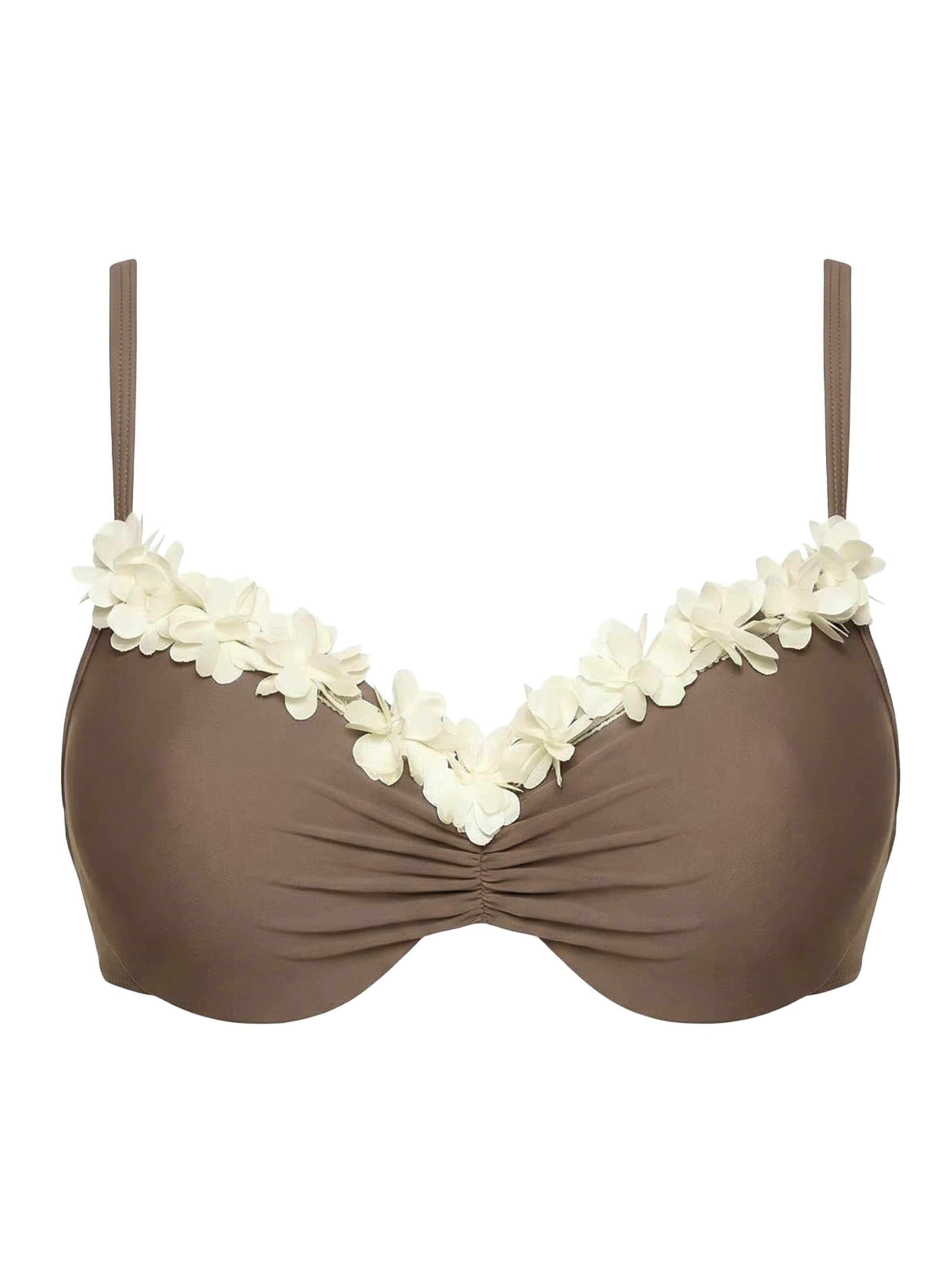 Push-up Top per bikini 'Rinn' di Marko in marrone: frontale