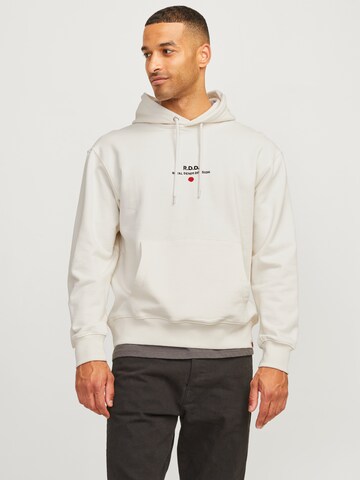 JACK & JONES Свитшот 'RDDBENJAMIN' в Белый: спереди
