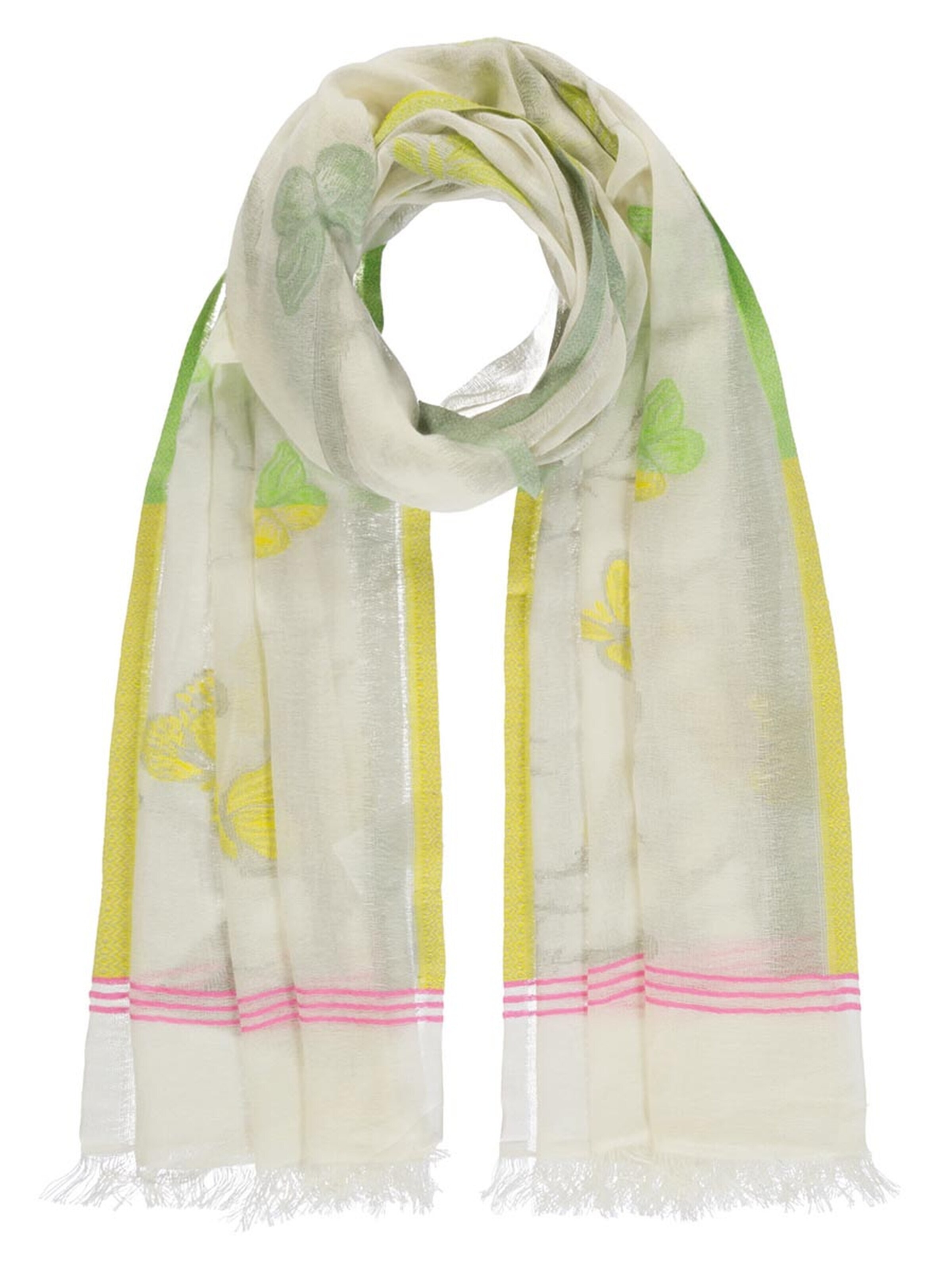 Passigatti Wrap 'Schal Jaquard gemustert' in Green: front