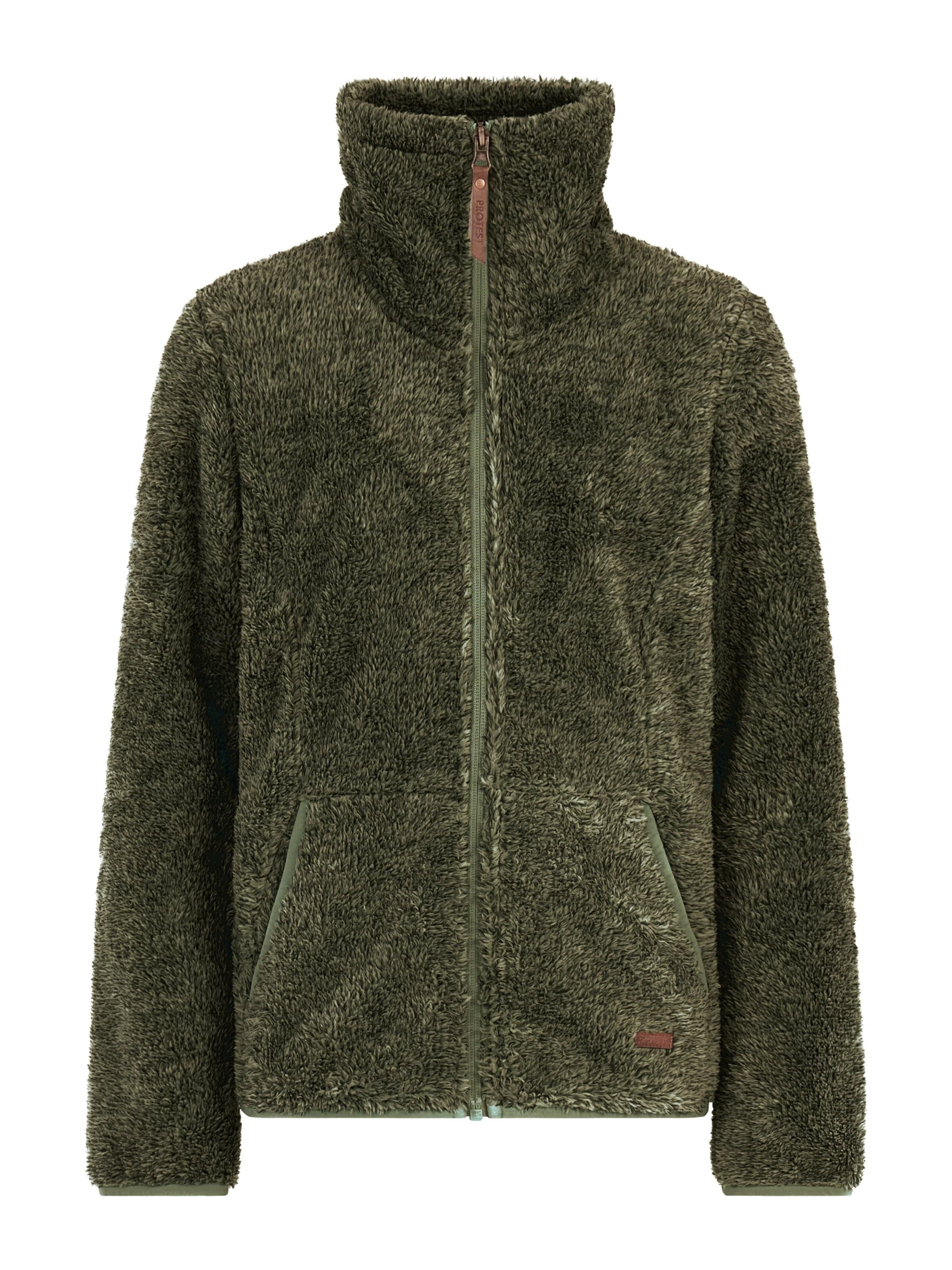 PROTEST Fleece jas 'Riri JR' in Groen: voorkant