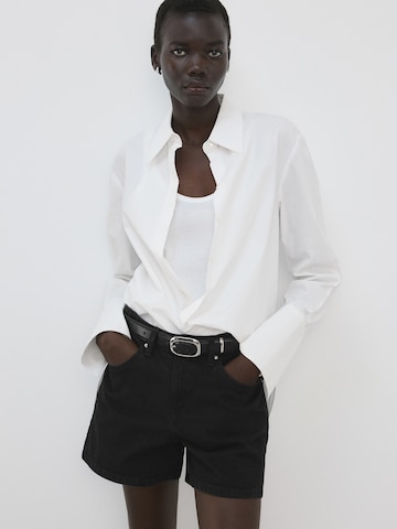 MANGO Regularen Hlače 'ZOEY' | črna barva