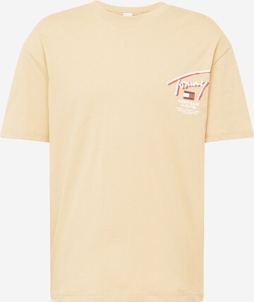 T-Shirt Tommy Jeans en beige : devant