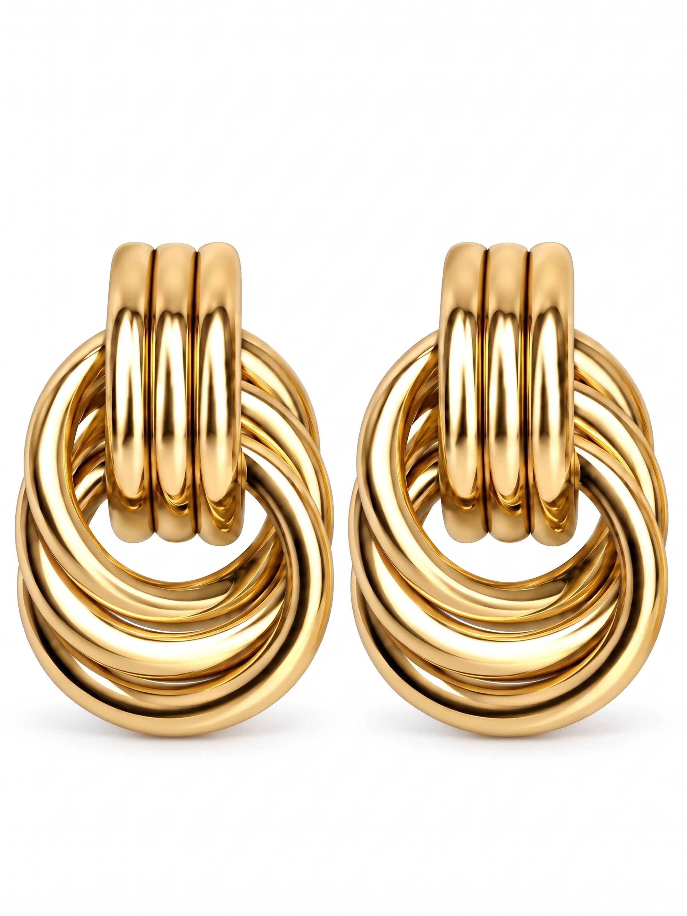 Kamakula Earrings 'Love Knot' in Gold: front