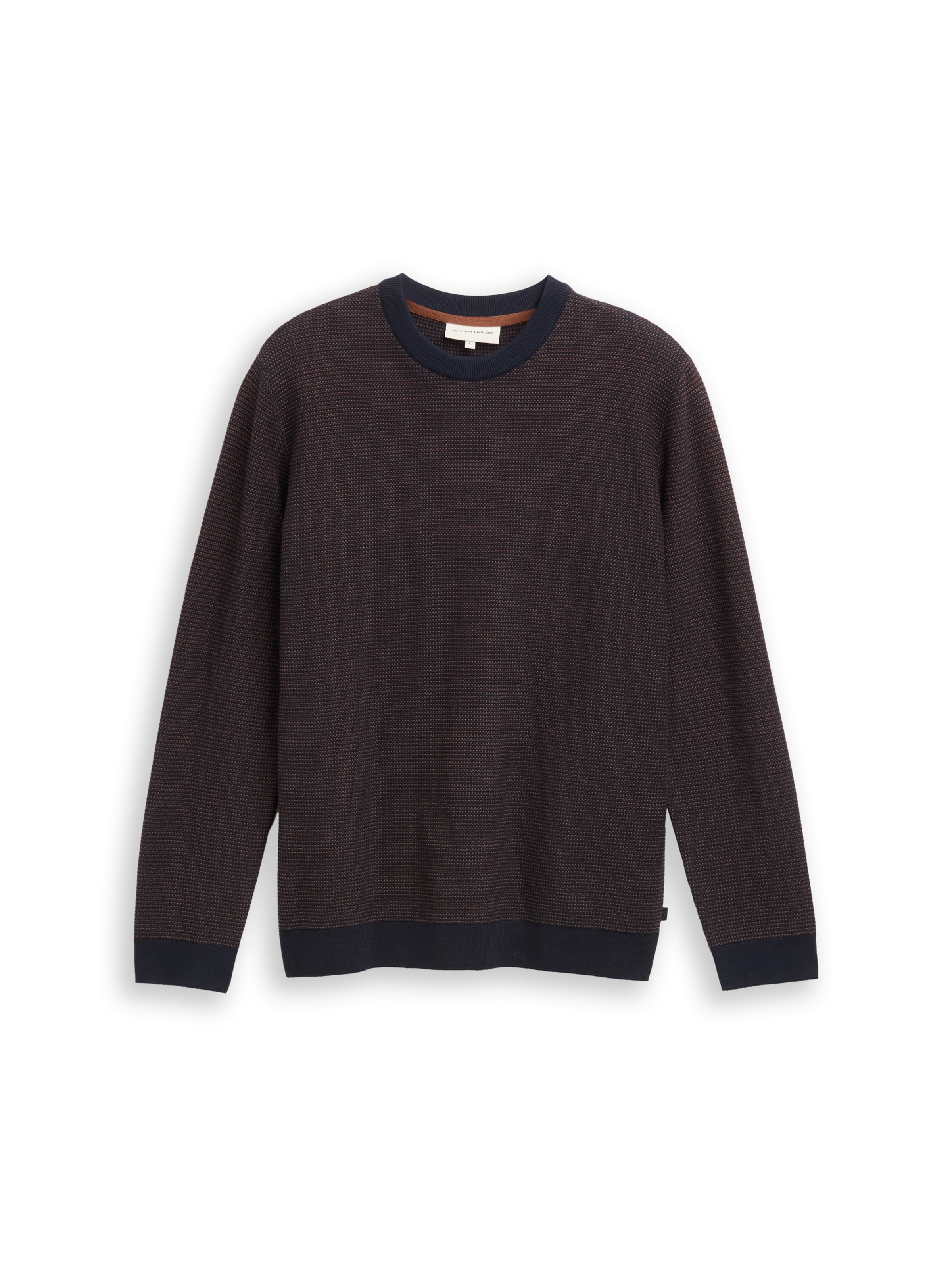 TOM TAILOR Sweater in Black: front