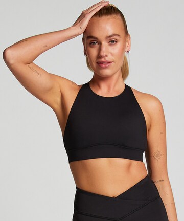 Hunkemöller Bustier Sport-BH 'Level 1' in Schwarz: Vorderseite