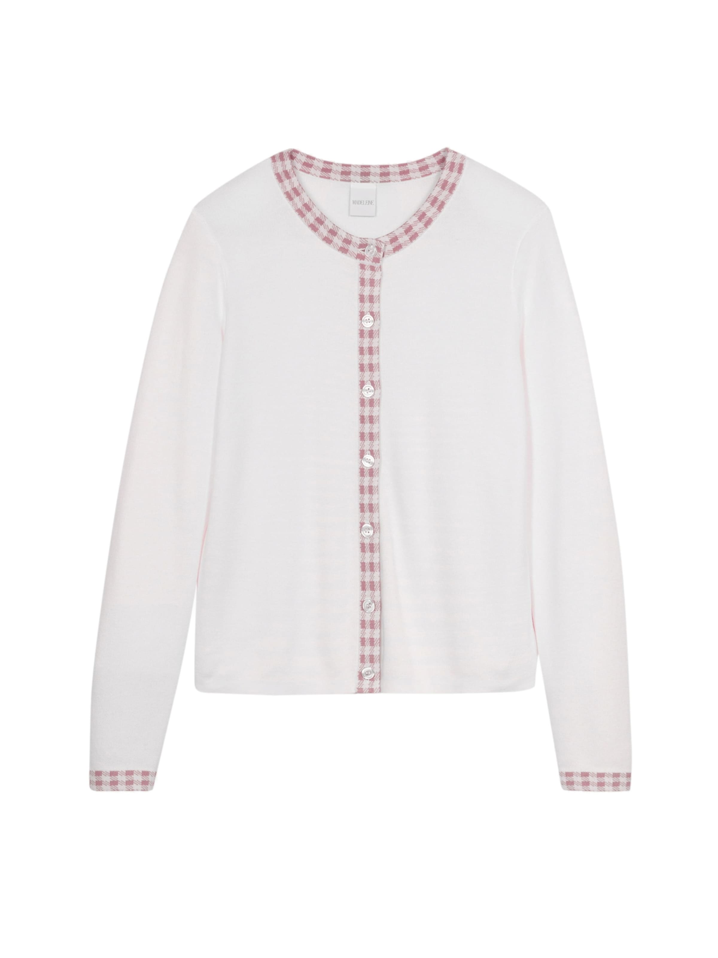 Cardigan MADELEINE en blanc : devant