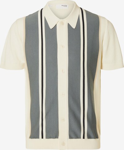 SELECTED HOMME Skjorta i sand / rökgrå / svart / off-white, Produktvy