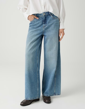 Wide leg Jeans 'Meddy' de la OPUS pe albastru: față