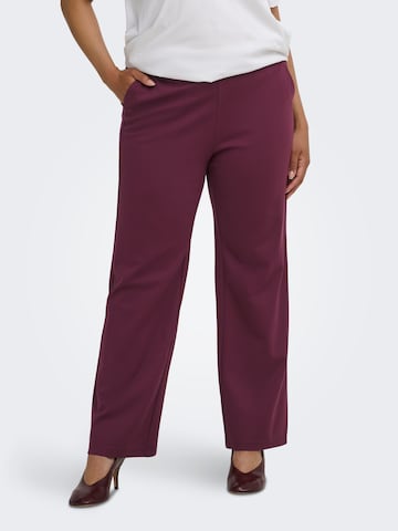 ONLY Carmakoma Loose fit Pants 'CARGOLDTRASH' in Red: front