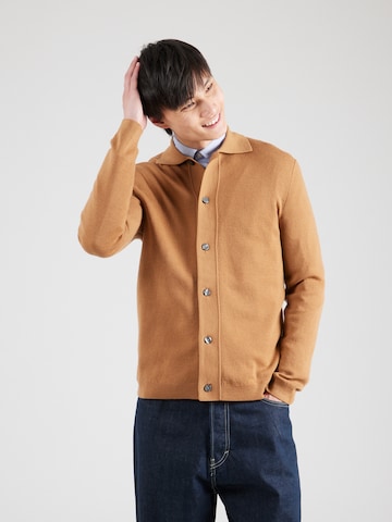 Vestes en maille 'SLHTRAY' SELECTED HOMME en marron : devant