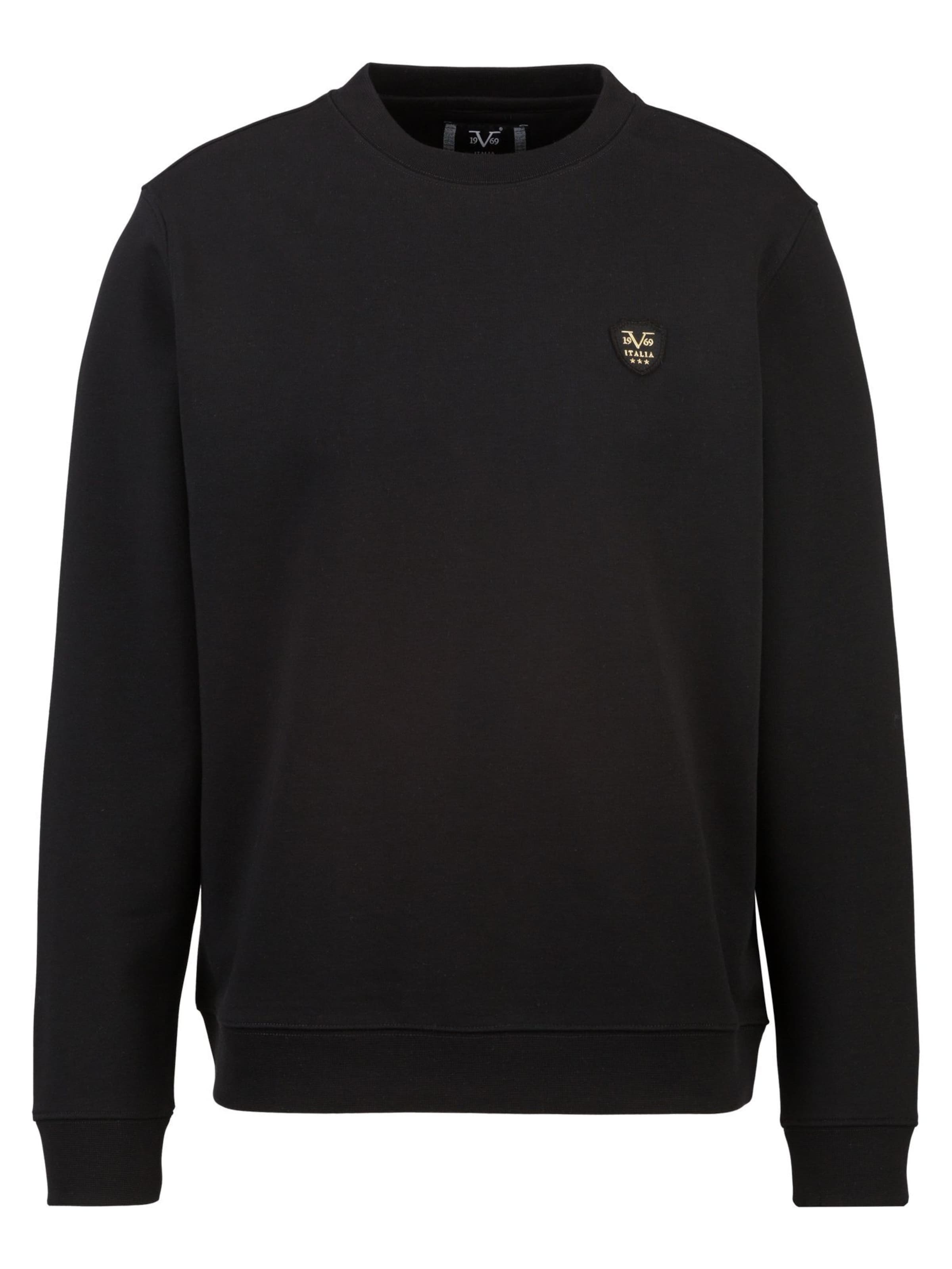 19V69 ITALIA Mikina 'Nico' – černá: přední strana