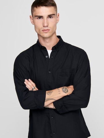 Only & Sons Regular fit Overhemd 'ONSAlvaro' in Zwart