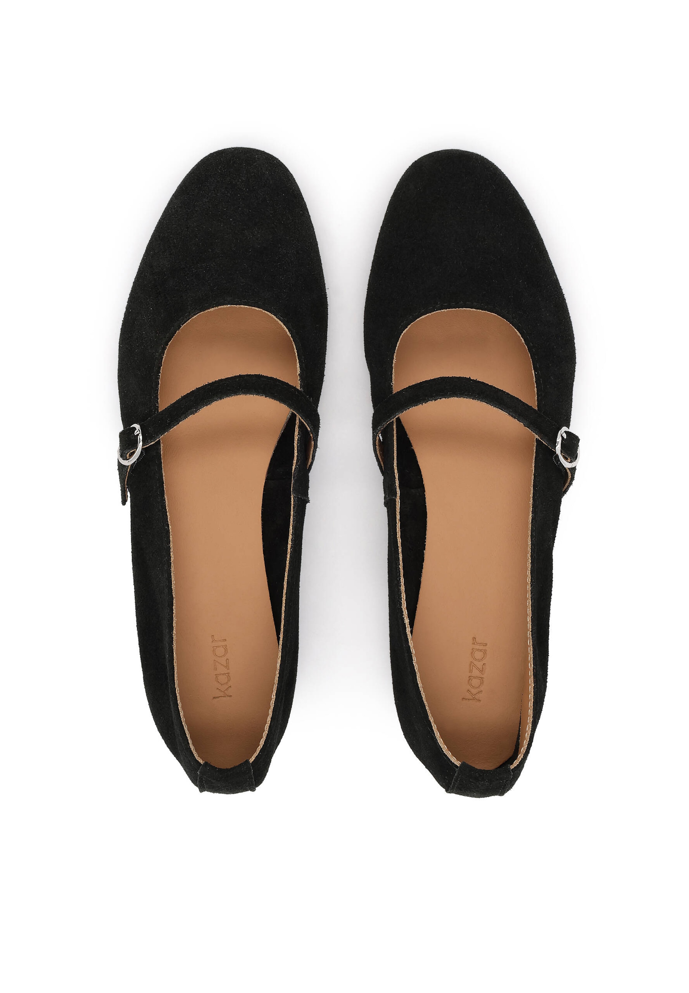 Kazar Strap ballerina in Black