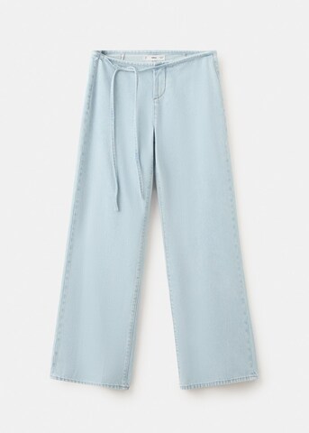 MANGO TEEN Wide Leg Jeans 'Bow' in Blau