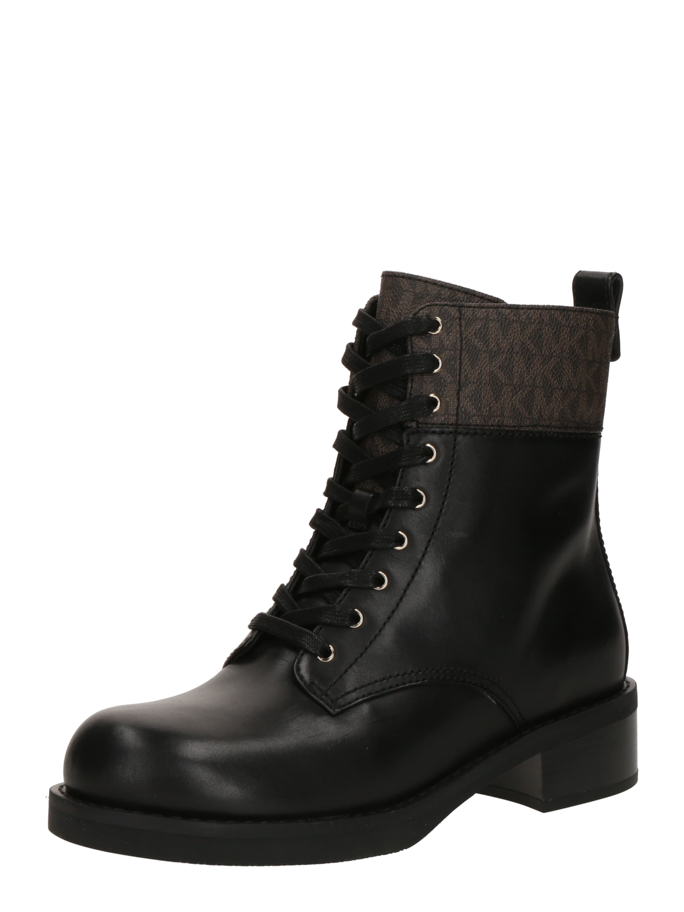 MICHAEL Michael Kors - Botines con cordones 'LYLE' en negro: frente